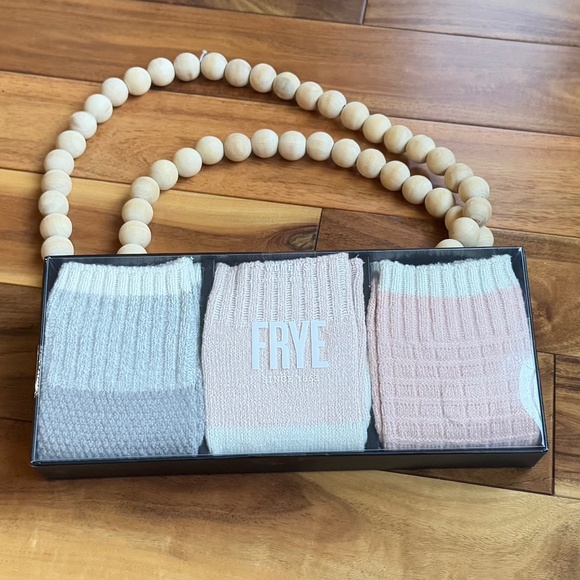 Frye Accessories - FRYE Women's 3 Pack of Cozy SOCKS Pink Gray Cream NWT